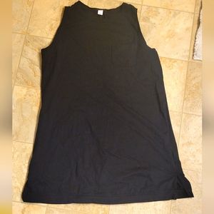 Black, sleeveless, cotton, dress.           (Old Navy)